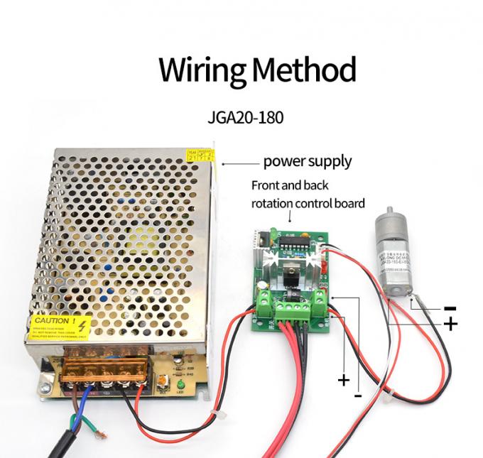 12 ভি ডিসি রিডাকশন মাইক্রো মোটর JGA20-180 মাইক্রো ডিসি রিডাকশন মোটর স্থায়ী চুম্বক নিম্ন গতির 4