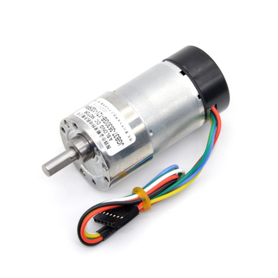 এনকোডার সহ 37mm 12v 24v 1600Rpm হাই টর্ক গিয়ার মোটর এক্সেন্ট্রিক শ্যাফ্ট