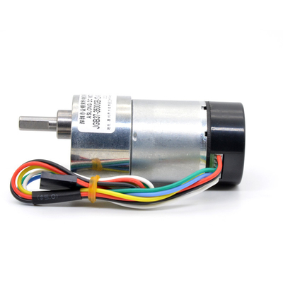 এনকোডার সহ 37mm 12v 24v 1600Rpm হাই টর্ক গিয়ার মোটর এক্সেন্ট্রিক শ্যাফ্ট
