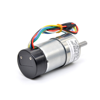 এনকোডার সহ 37mm 12v 24v 1600Rpm হাই টর্ক গিয়ার মোটর এক্সেন্ট্রিক শ্যাফ্ট