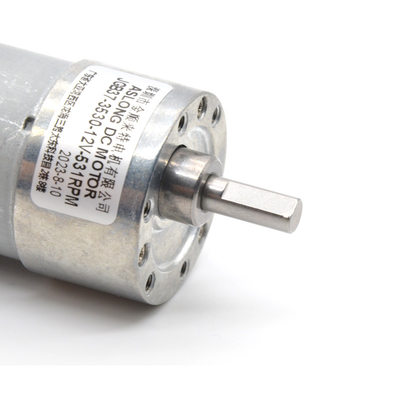 এনকোডার সহ 37mm 12v 24v 1600Rpm হাই টর্ক গিয়ার মোটর এক্সেন্ট্রিক শ্যাফ্ট