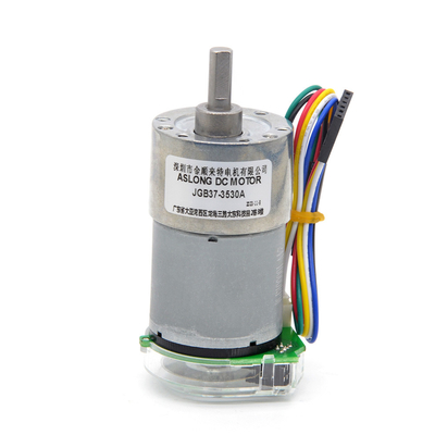 উচ্চ টর্ক 24V 59RPM JGB37-3530A উচ্চ টর্ক নিম্ন গতির ডিসি গিয়ার বৈদ্যুতিক মোটর 37mm
