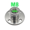 মোটরের থ্রেডেড শ্যাফটের জন্য M8 ফ্ল্যাঞ্জ কাপলিং নাটের ভেতরের ব্যাস 8MM